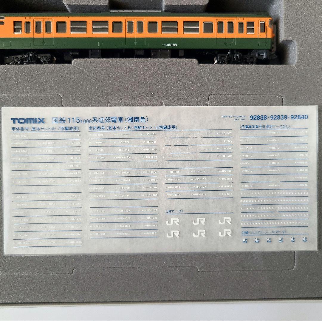 【美品】トミックス 115系 1000番台 (湘南色) 基本セットB 4両