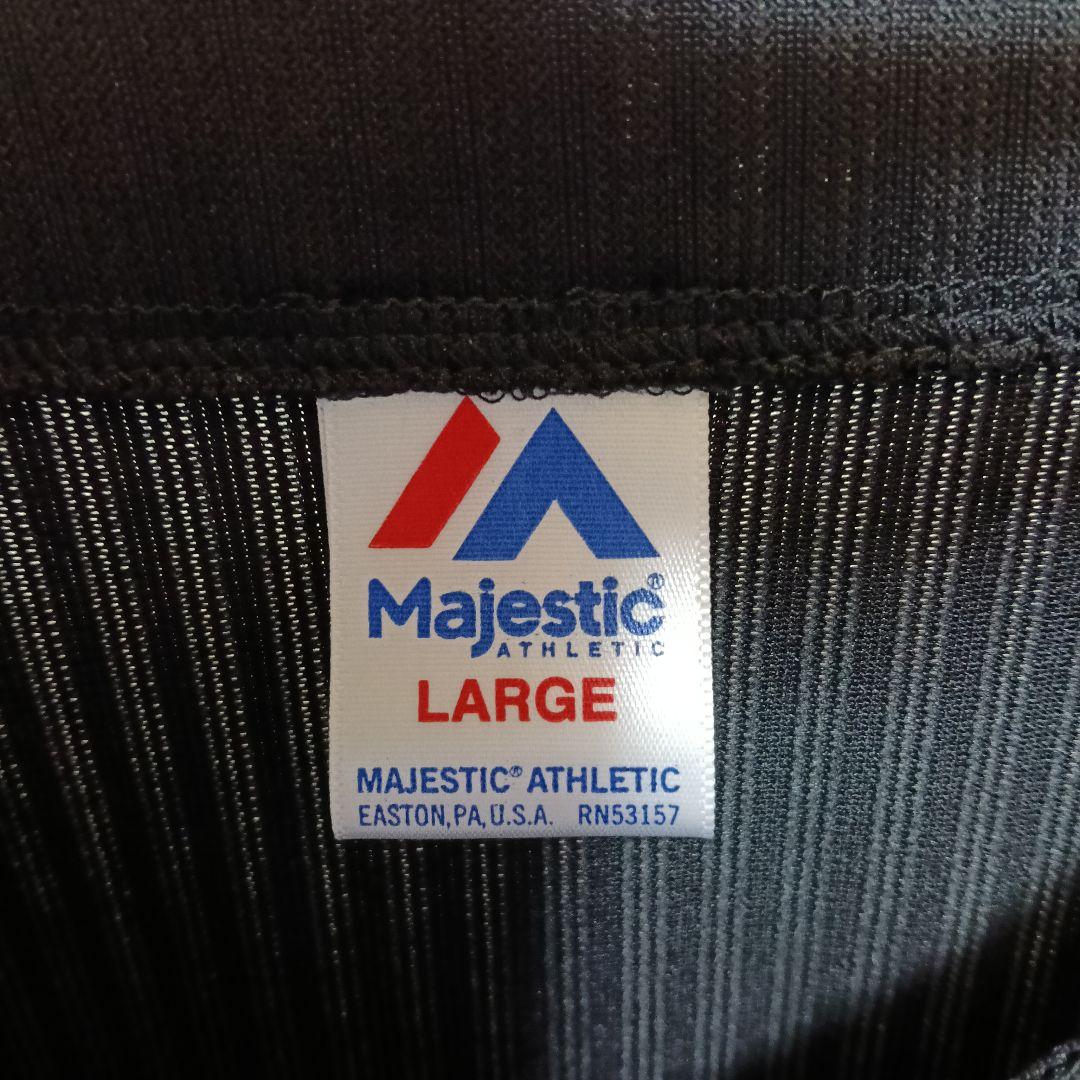 【美品】マジェスティック 千葉ロッテ 無地ビジターハイクオリティユニフォーム／L