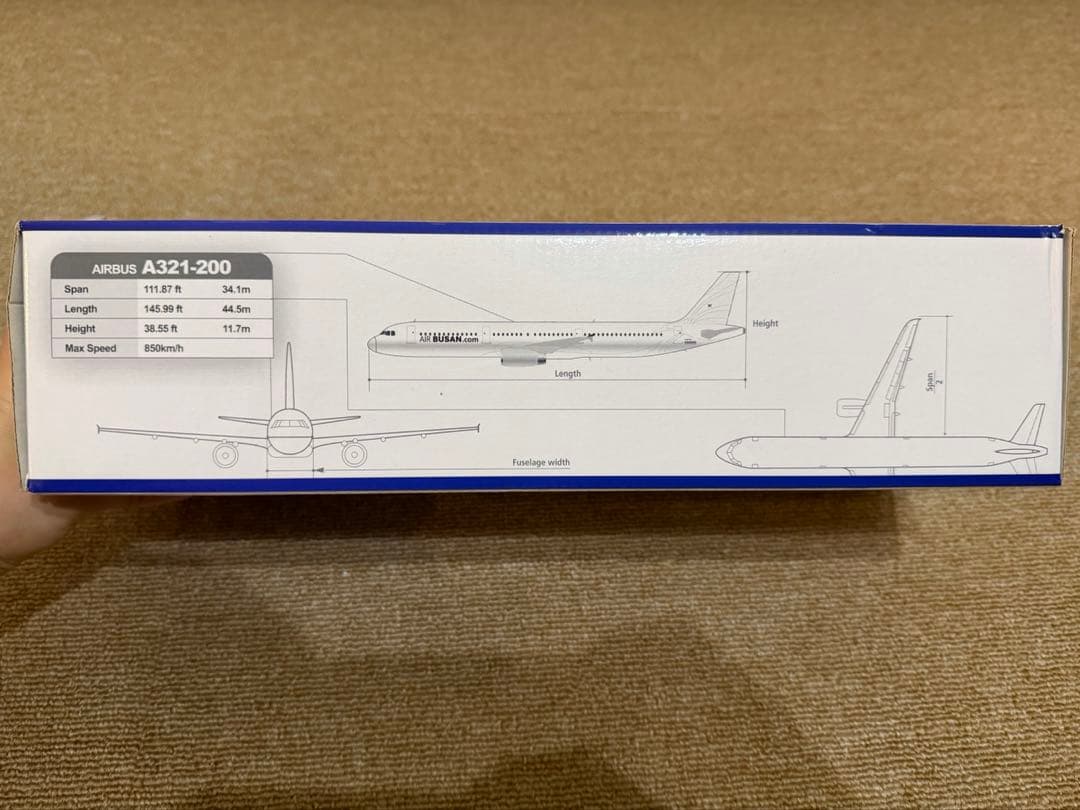 【超稀少】エアプサン A321-200 1/130サイズ モデルプレーン