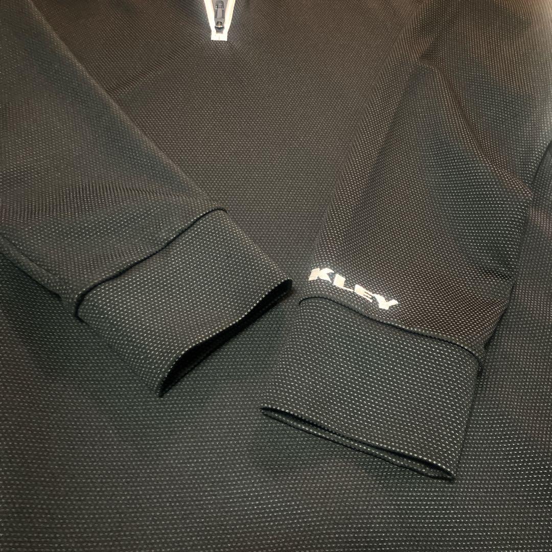 【美品】OAKLEY オークリー ゴルフウェア 長袖 刺繍デザイン 黒 即日発送