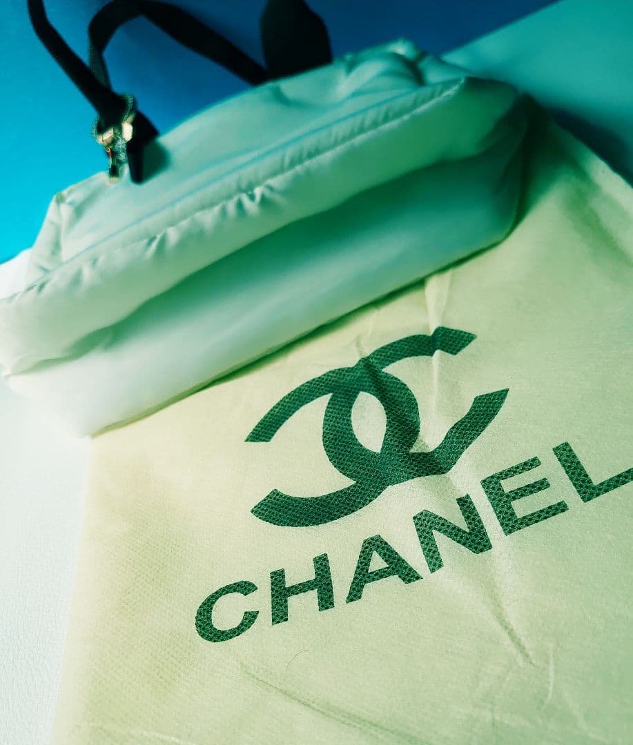 CHANEL　ノベルティ　ジッパー可愛いココマーク 　ホワイト☆バック