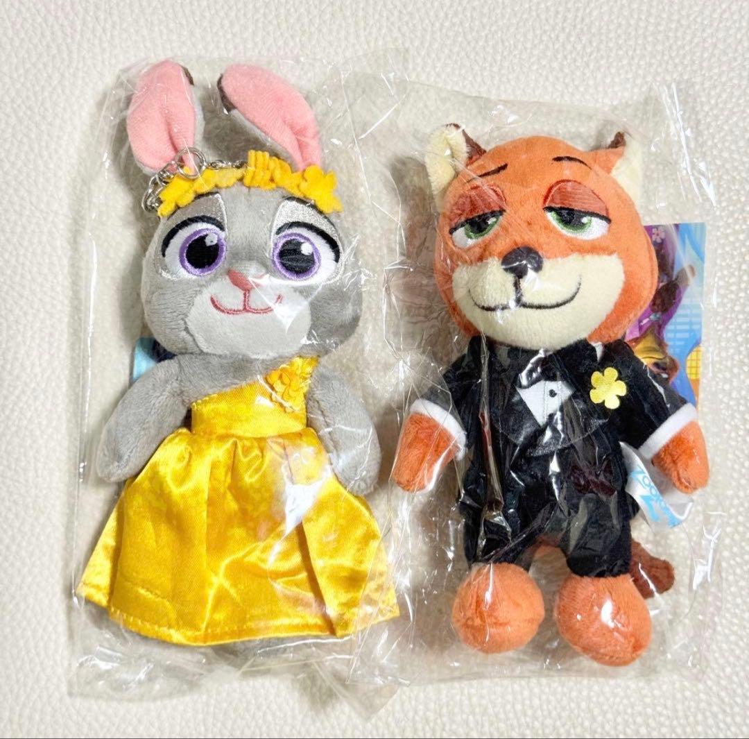 【韓国限定】ズートピア2 ニック ジュディ キーホルダー ぬいぐるみ