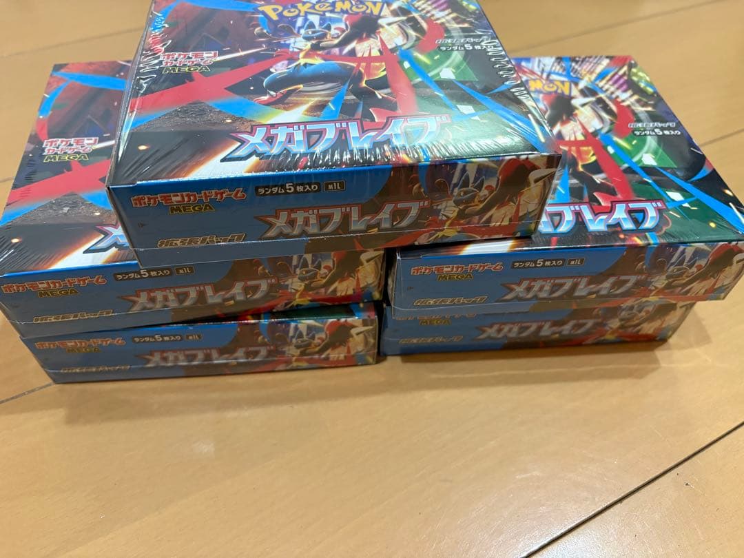 ポケモンカード　メガブレイブ　未開封　シュリンク付き5BOX