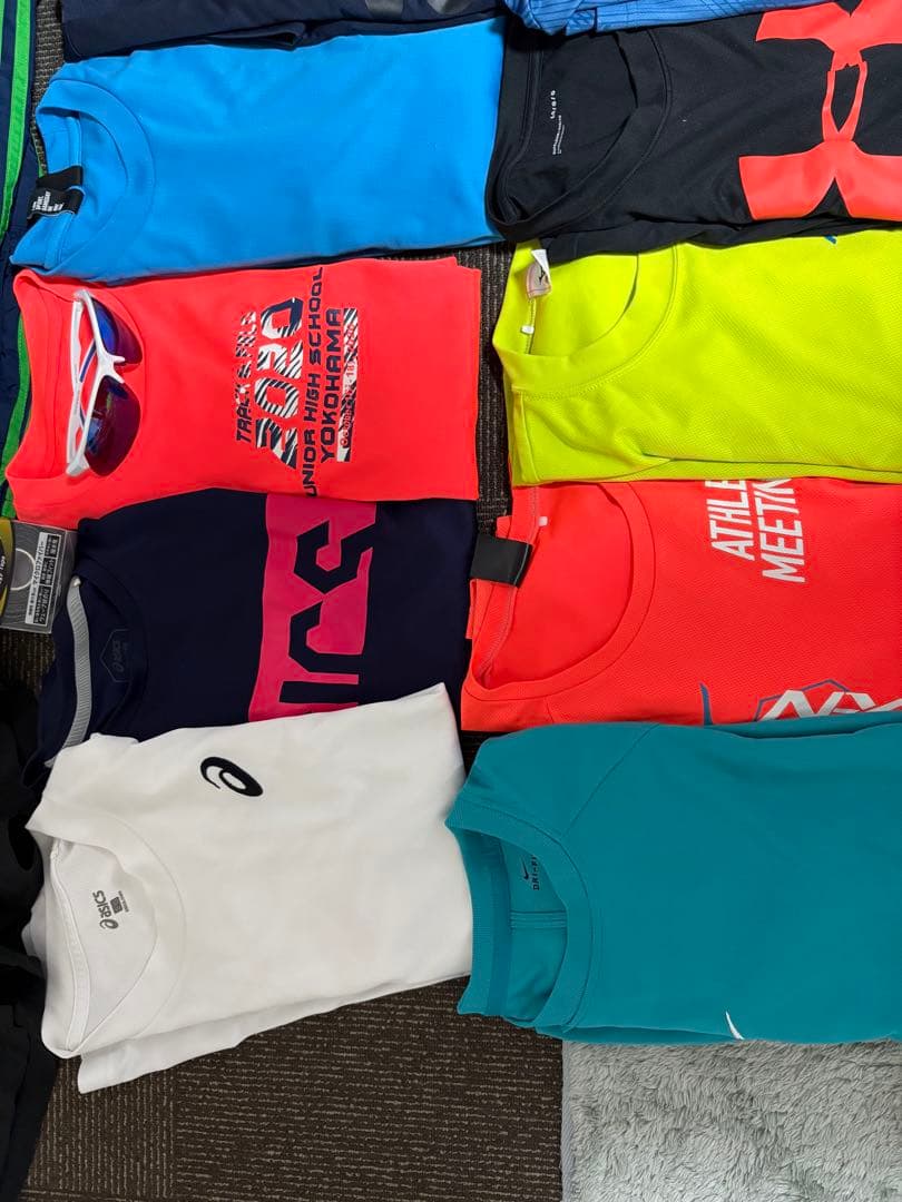 陸上部活セットランニングLサイズTシャツ10枚バッグキャップシューズケース他一式