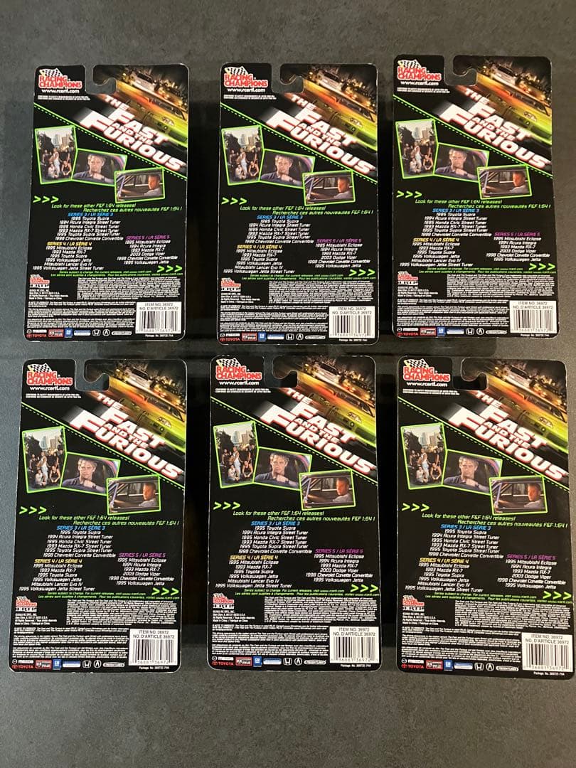 ① レーシングチャンピオン ワイルドスピード 1/64 ERTL 6台セット