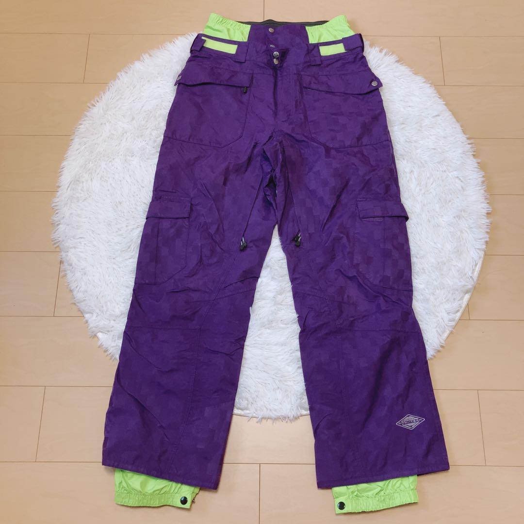コロンビア⭕️スノボウェア　上下セット　ジャケット　パンツ　スキー　希少　M 紫
