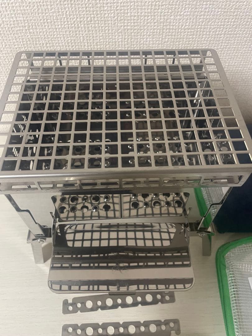 笑 's コンパクト焚き火グリル Ｂ-６君 ステンレスメッシュグリル セット