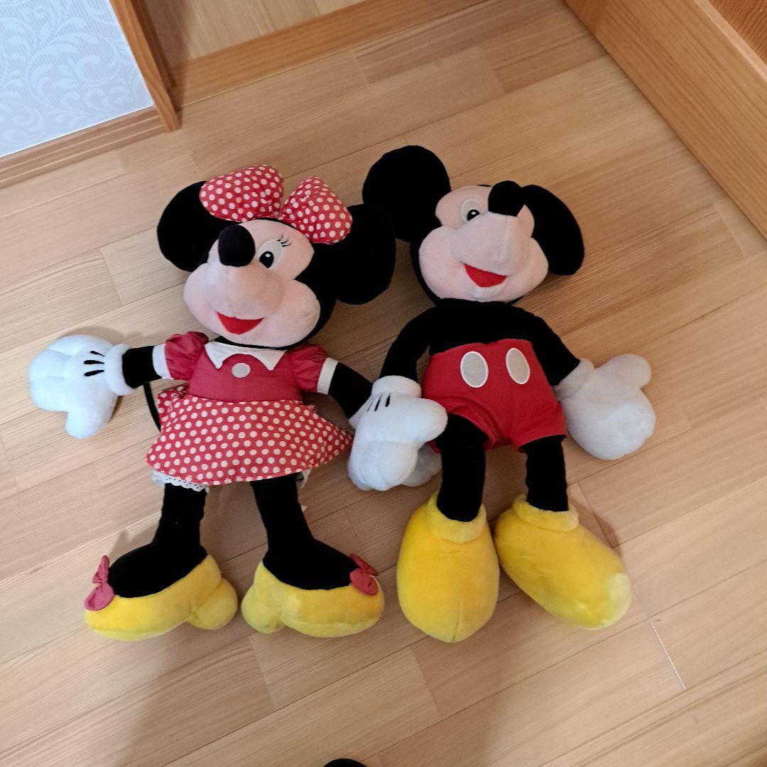 ミニーマウス&ミッキーマウス ぬいぐるみ 約60cm