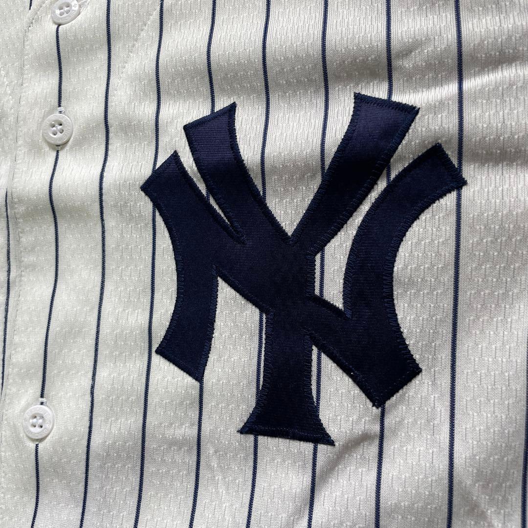 ユニフォーム ベースボール 野球 NY ヤンキース デサント 縦縞 日本製 古着