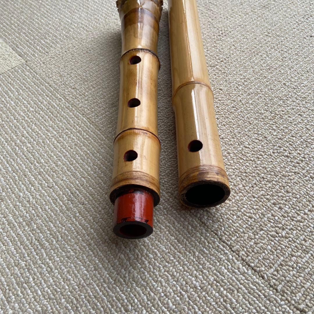 182 尺八　一尺九寸管　銘清輔　三印