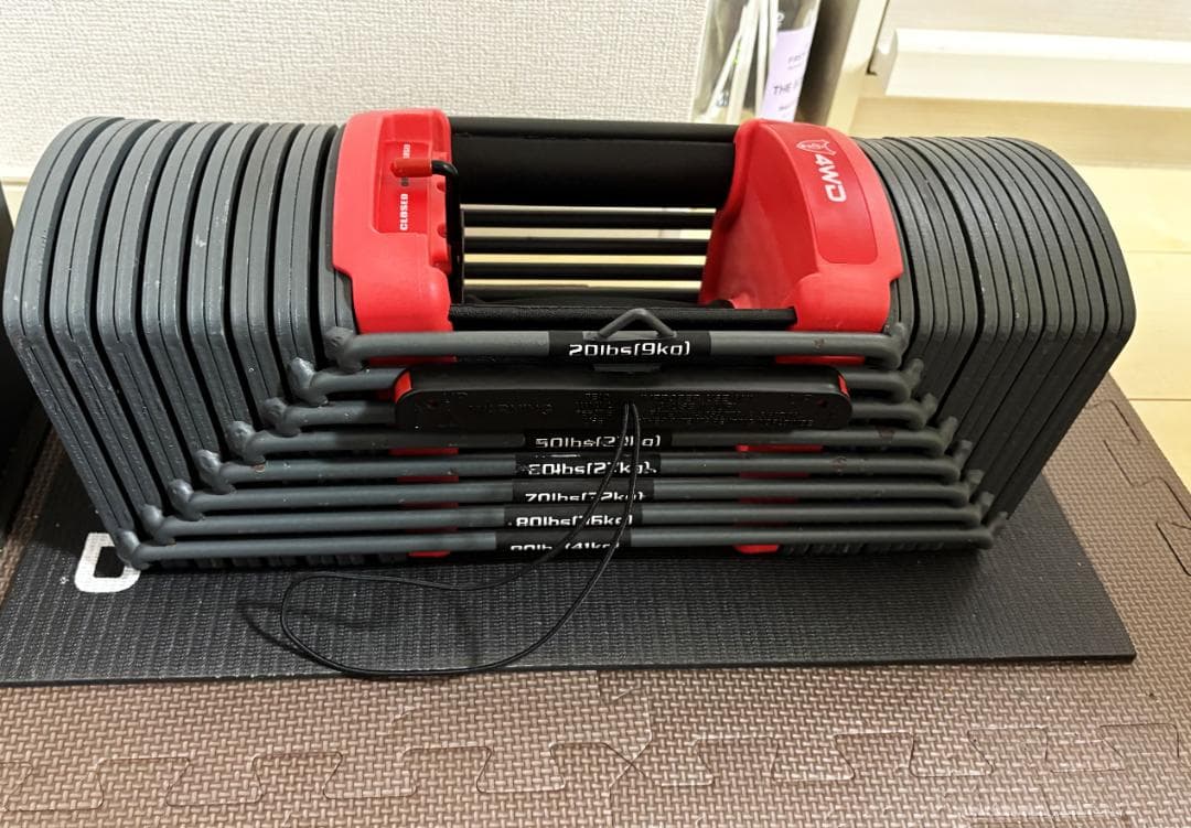 可変式ダンベル 41KG 2個セット 合計82Kg 4WD ブロックダンベル