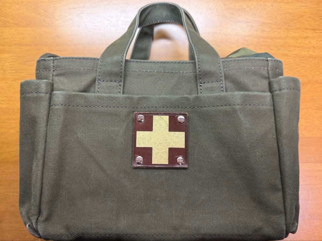 木の庄帆布　ミルクトート　ラウンドバッグ　グリーン