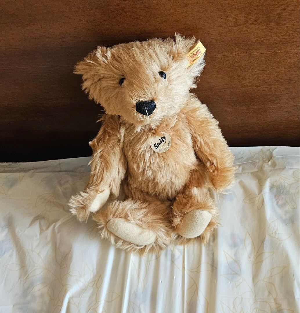 Steiff ぬいぐるみ ベージュ　タグつき