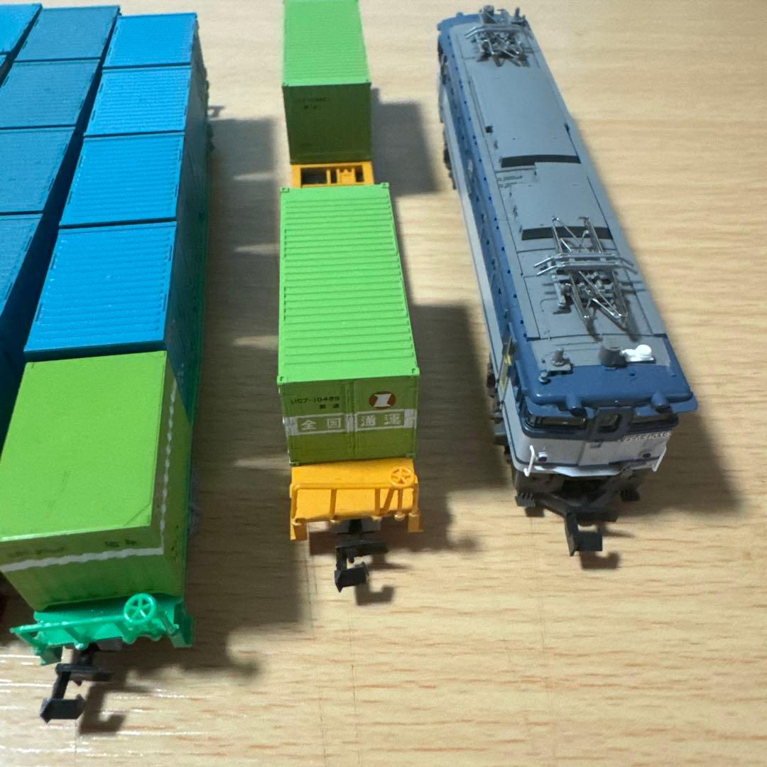 Nゲージ 貨物列車セット 機関車付き ジャンク扱い。