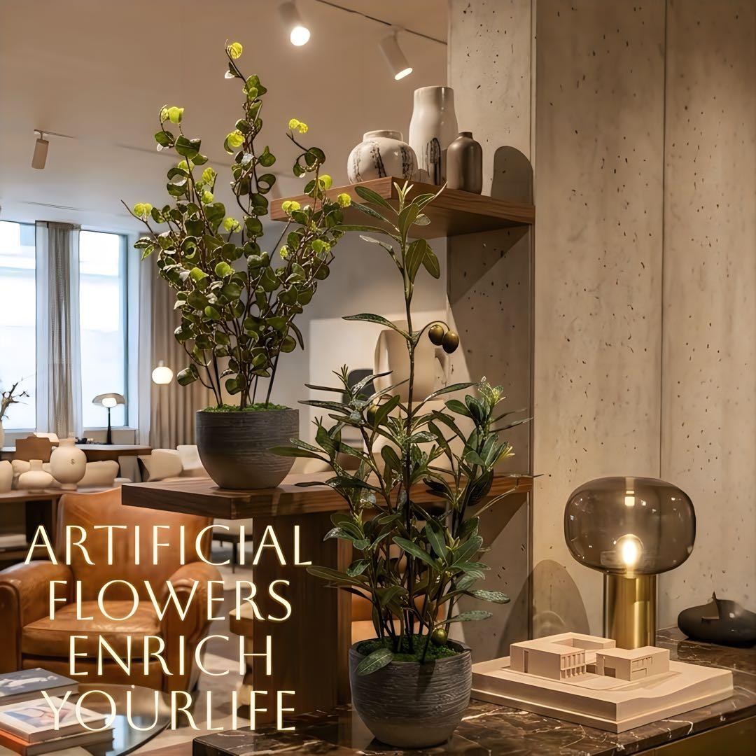 光触媒　人工観葉植物　ウォールグリーン　フェイクグリーン　オリーブとバロック58