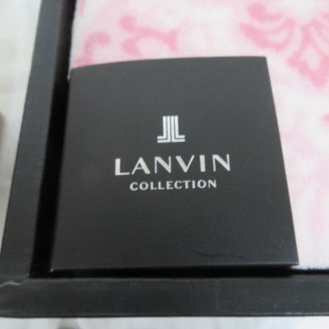 LANVIN ランバン 2枚合わせ綿毛布 ２枚セット ピンク ブルー