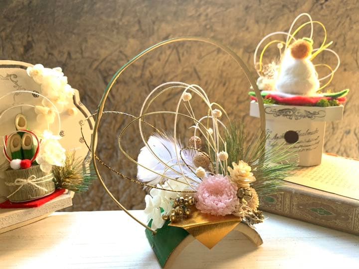 out           ❁ナチュラルを正月飾り❁バンブーラウンド❁