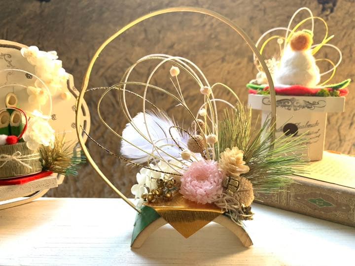 out           ❁ナチュラルを正月飾り❁バンブーラウンド❁