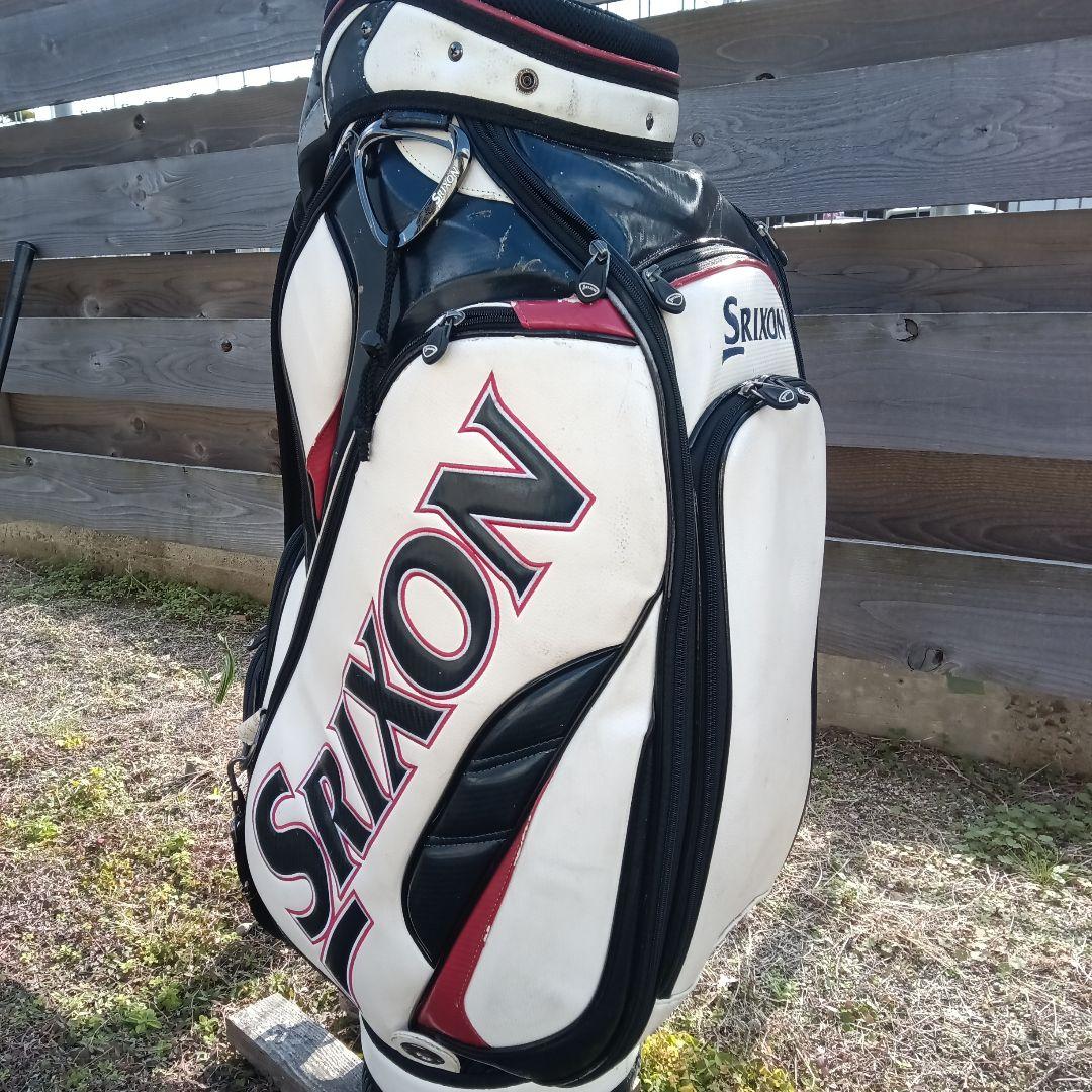スリクソン　Srixon キャディバッグ ホワイト ブラック レッド