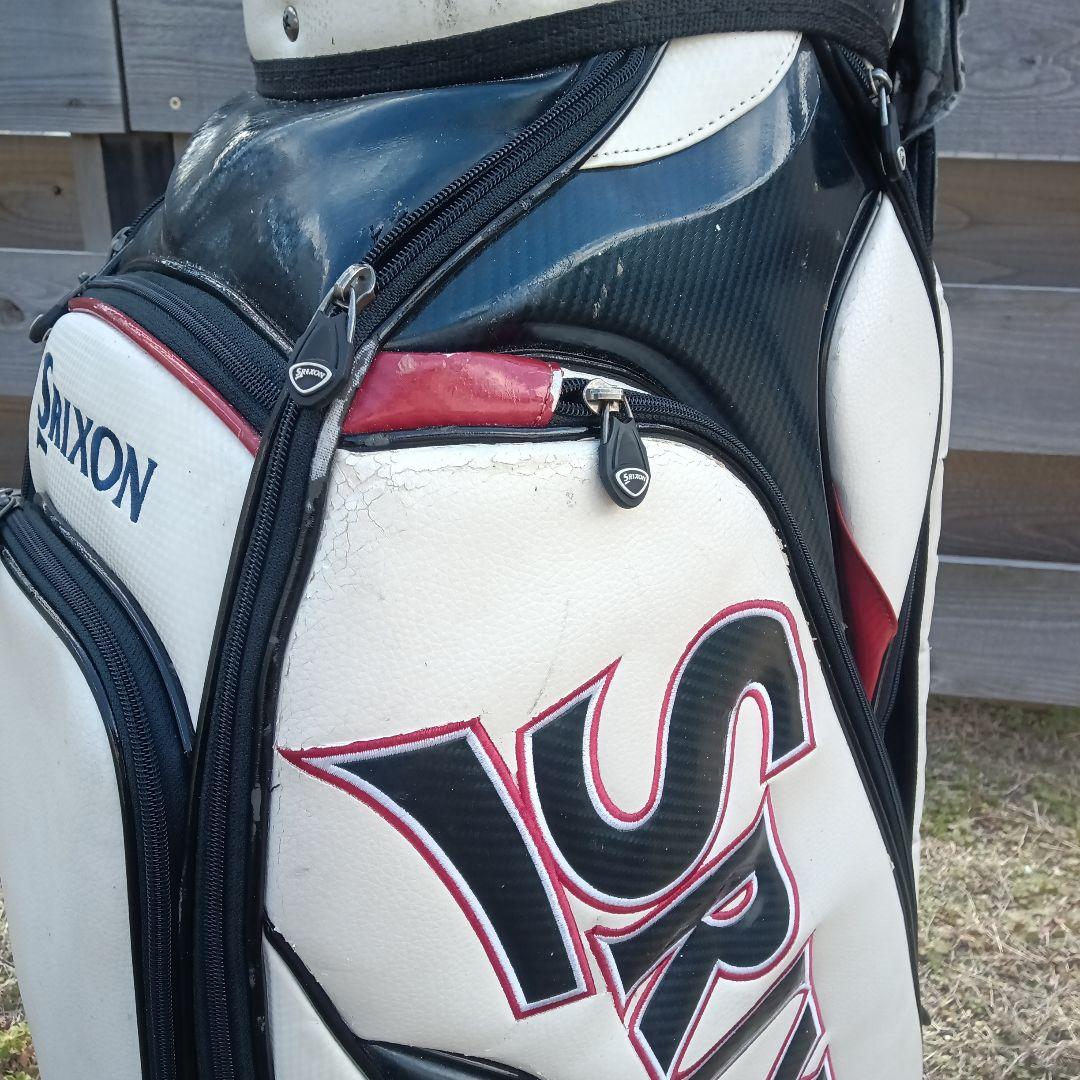 スリクソン　Srixon キャディバッグ ホワイト ブラック レッド