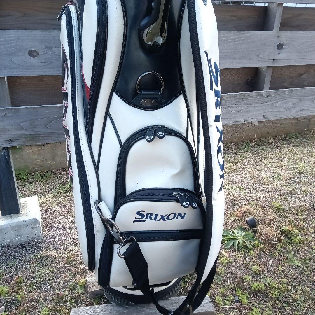 スリクソン　Srixon キャディバッグ ホワイト ブラック レッド