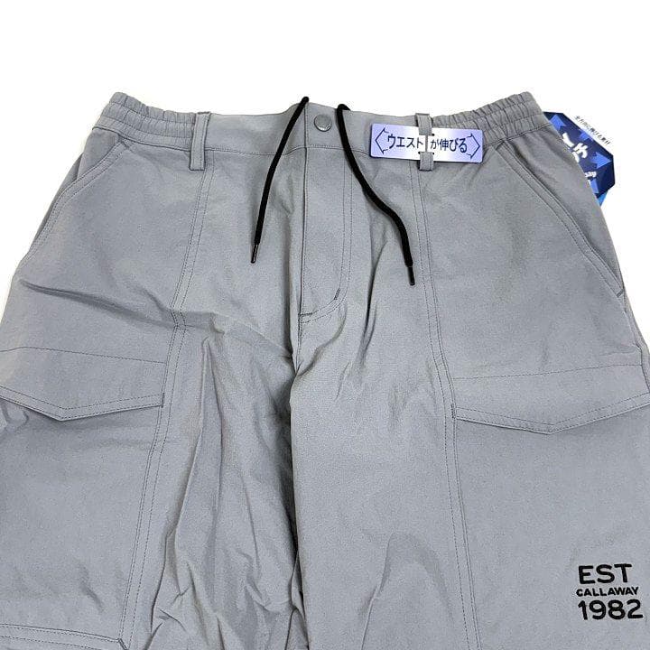 新品 キャロウェイ 8WAYストレッチ シワナイロン 撥水 パンツ 灰 3L