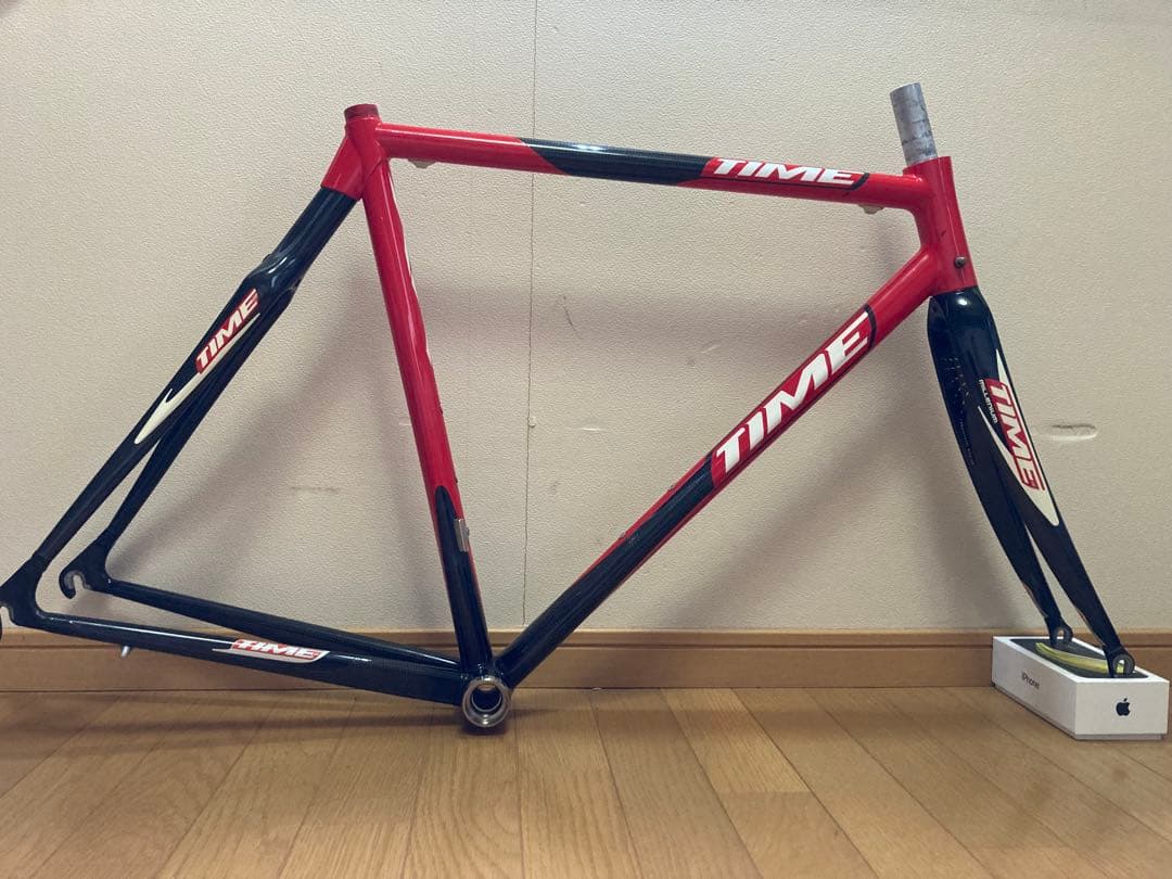TIME VXエリートカーボン ロードバイクフレーム 赤黒