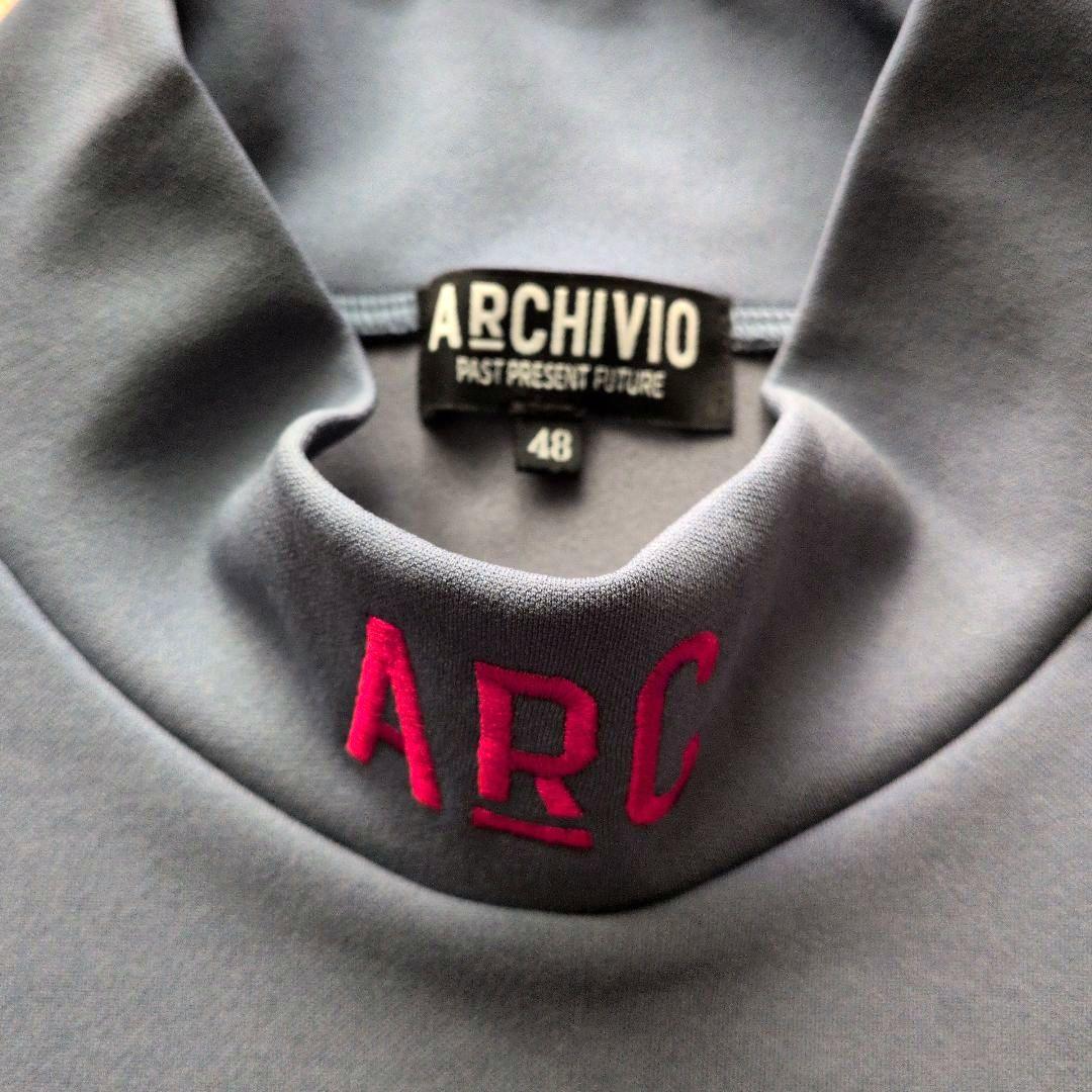 【美品】ARCHIVIO 吸汗速乾　モックネック　メンズ長袖　L