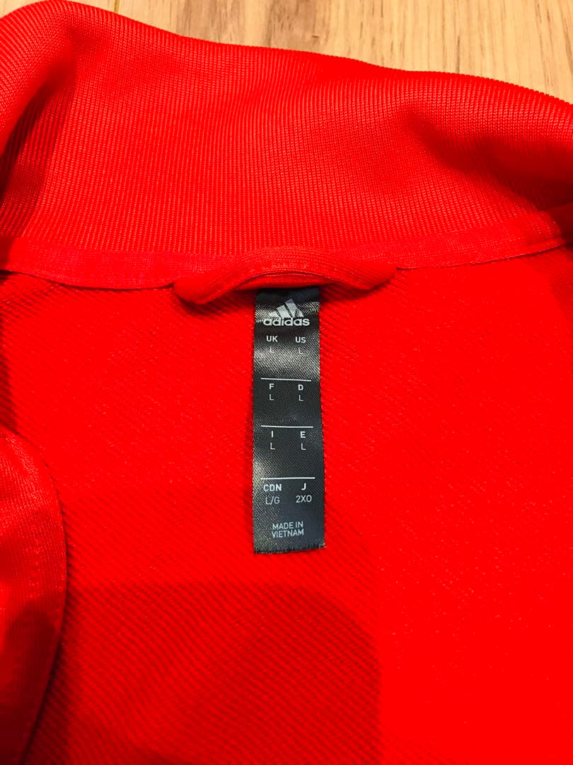 アーセナル adidas トラックジャケット 赤白 古着　XL