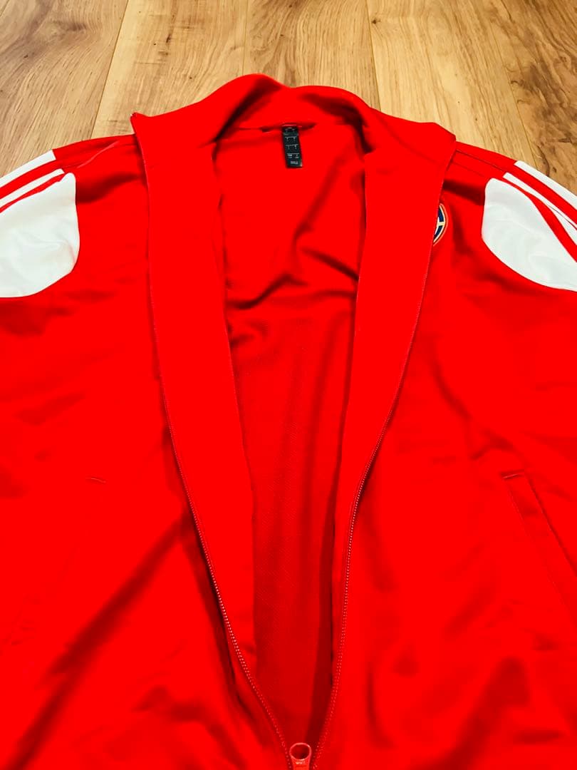 アーセナル adidas トラックジャケット 赤白 古着　XL