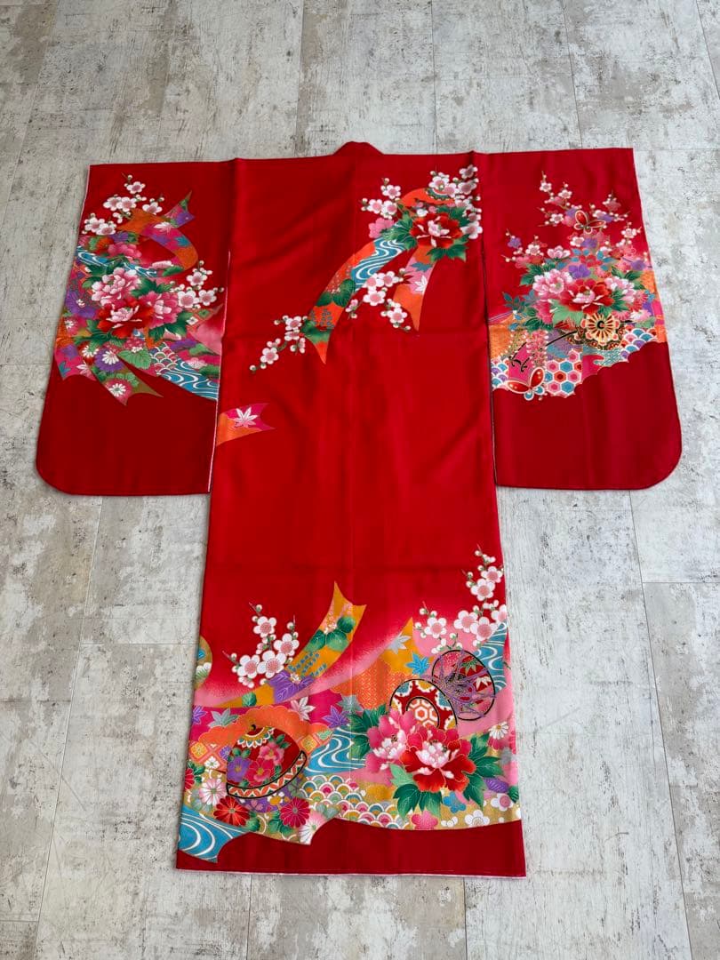 七五三　新品　四つ身　7歳　お着物　美品　長襦袢付き