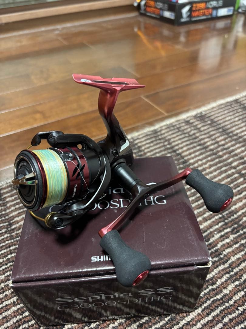 19 シマノ セフィア SS C3000SDHHG ダブルハンドル ライン付き