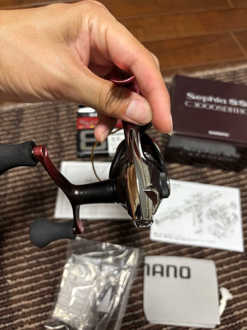 19 シマノ セフィア SS C3000SDHHG ダブルハンドル ライン付き