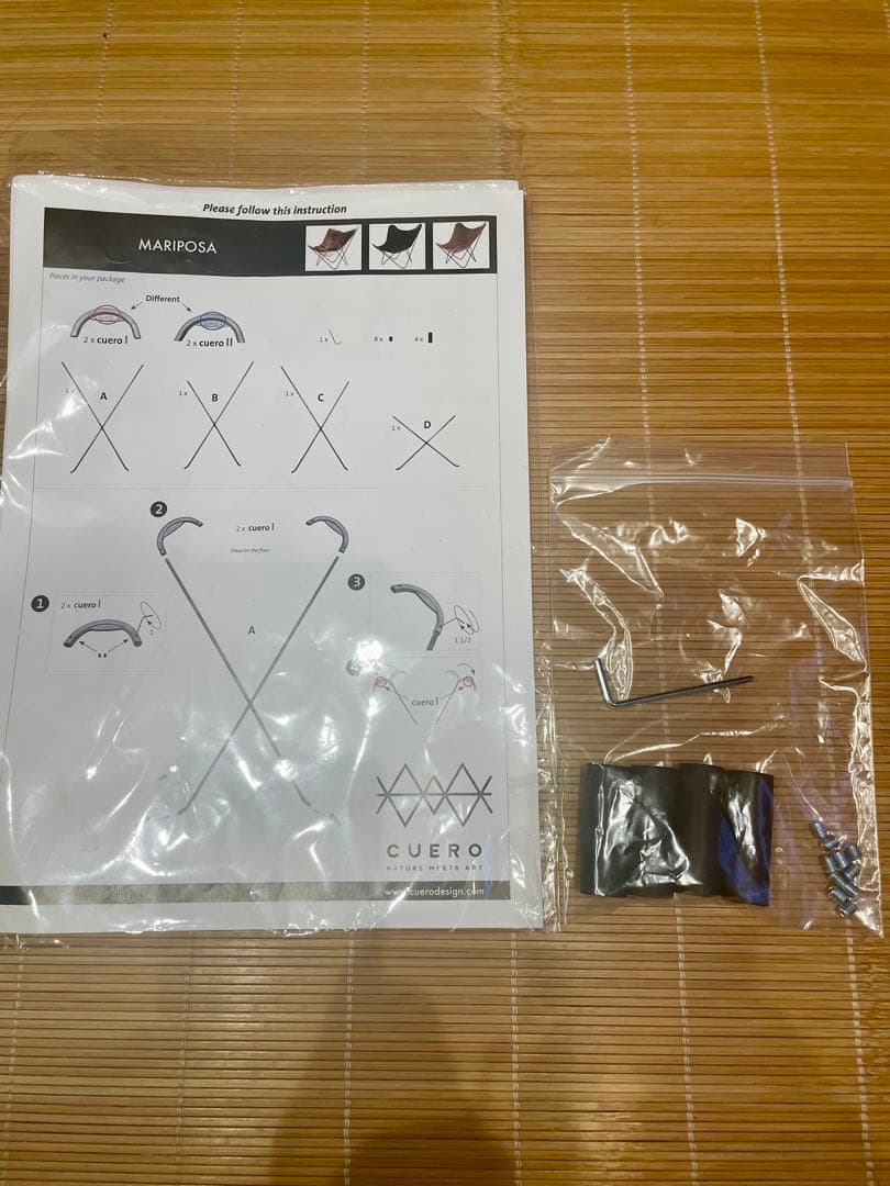 美品　CUERO クエロ BKF バタフライチェア キャンバス