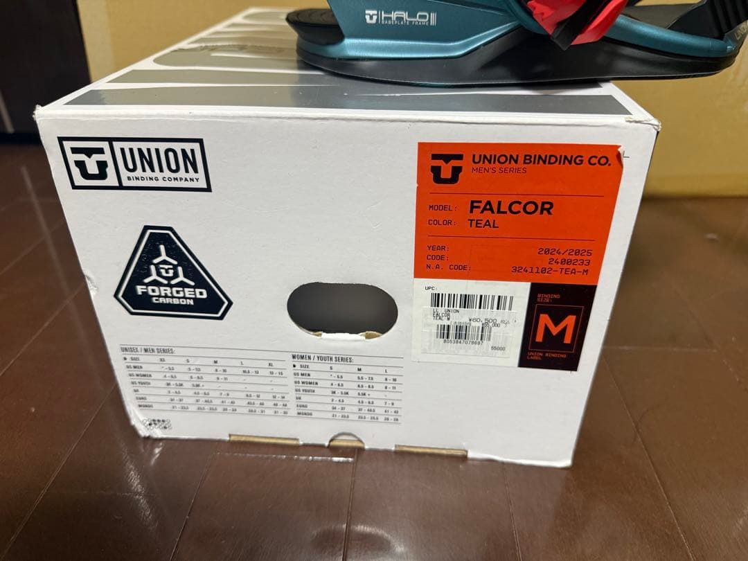 union falcor サイズM ユニオン　ファルコア　ビンディング