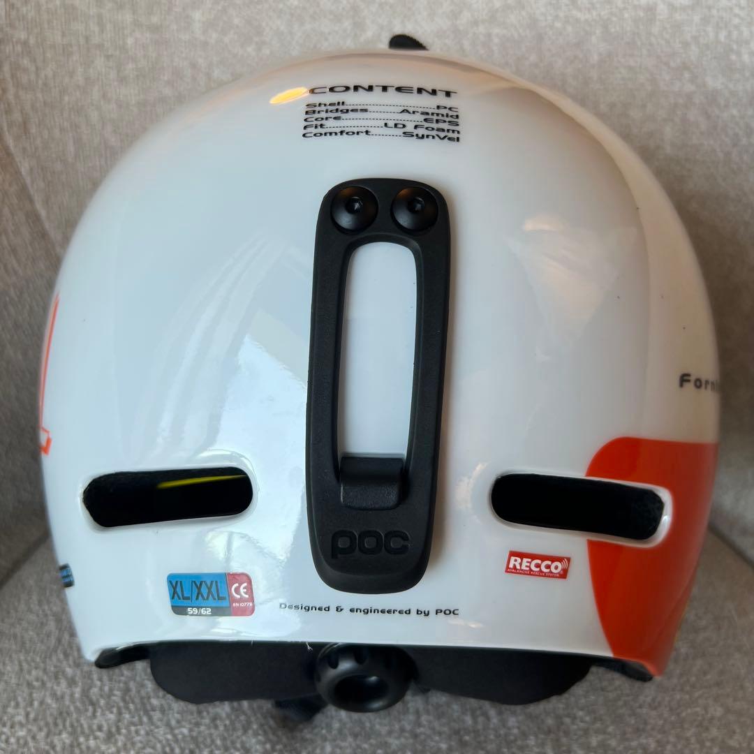 POC FORNIX ヘルメット XL/XXL MIPS RECCO 白オレンジ