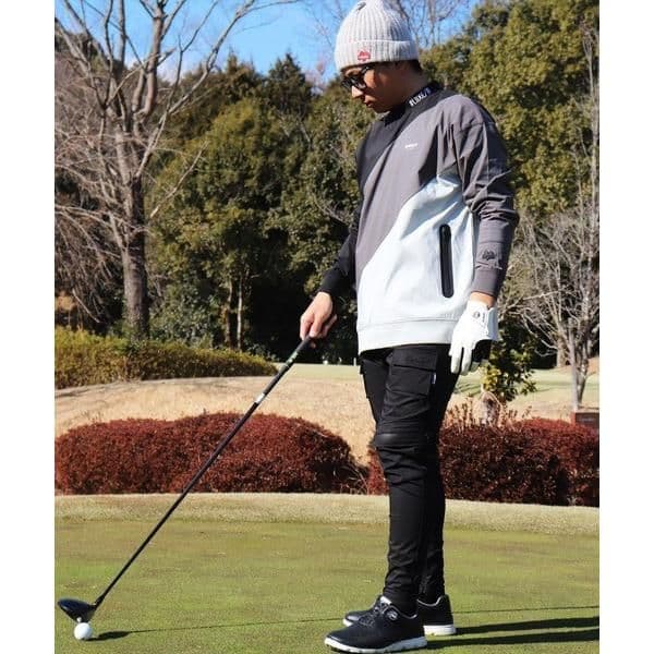 LUXE/R GOLF ストレッチ布帛プルオーバー 45933BKXL