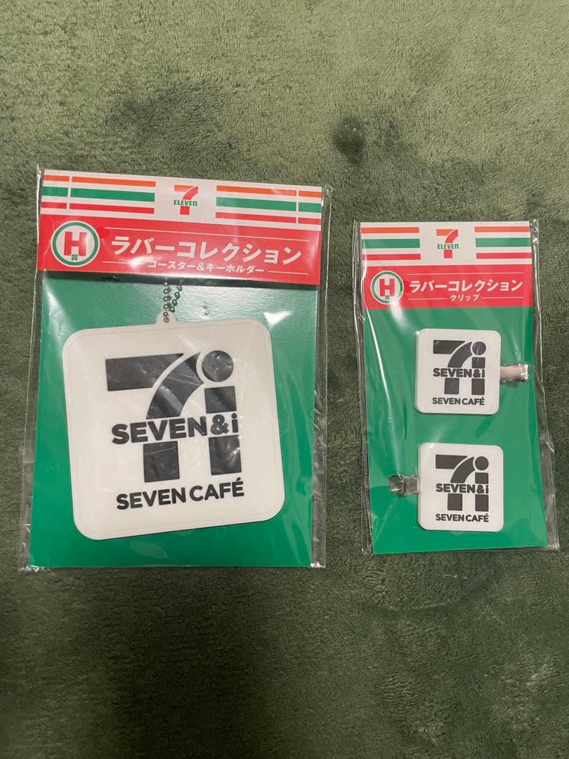 新品未使用3点　セブン　からあげ棒ぬいぐるみ　コースター&キーホルダー　クリップ