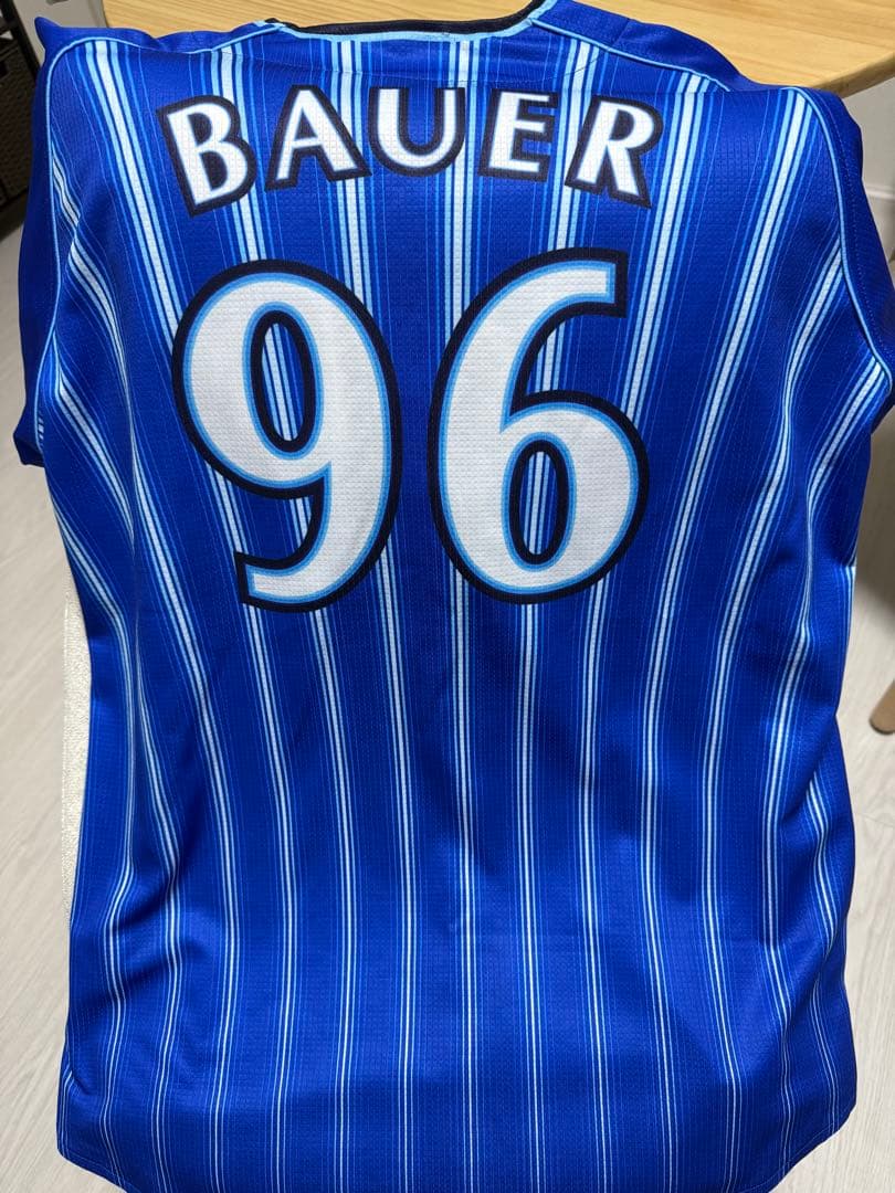 横浜 BAUER 96番 ストライプユニフォーム