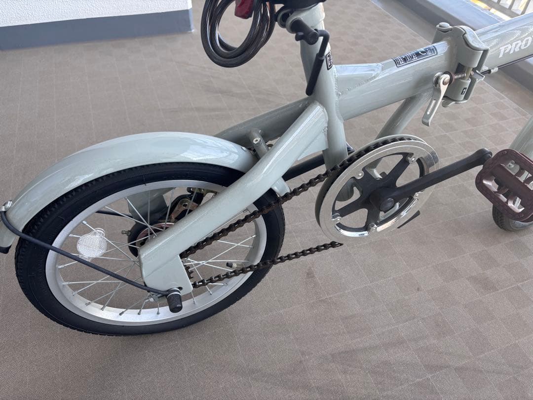 4.1 PROVOS 折りたたみ自転車 16インチ ワイヤー錠・LEDライト付き