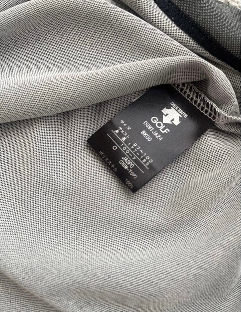 DESCENTE ゴルフシャツ ハーフジップ グレー　メンズ