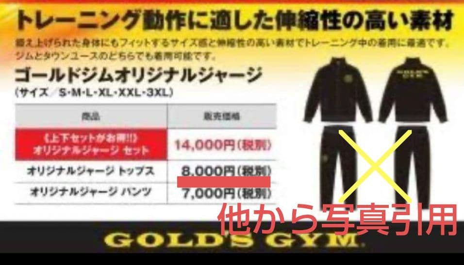 ⭐GOLD'S GYM ゴールドジム 数量限定 ジャージ トップスLサイズ