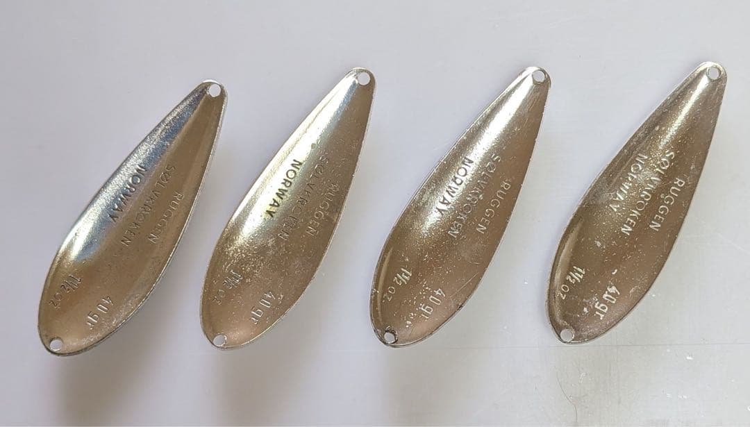オールド品希少！！鮭釣りルアーSOLVKROKEN ルーゲン　40g　4枚セット