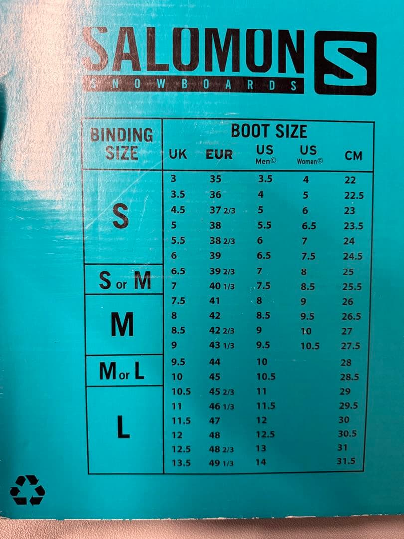 値下げ！SALOMON QUANTUM バインディング Mサイズ