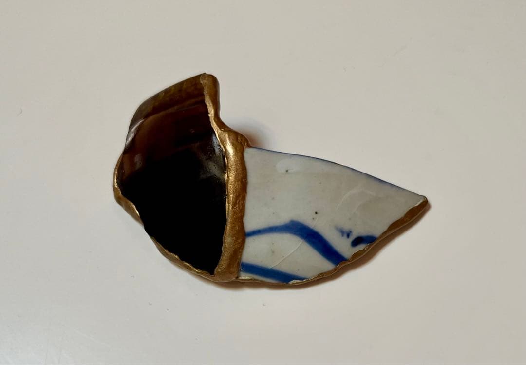 作家もの　一点もの　金継ぎ　呼び継ぎ　お箸置き　カトラリーレスト　骨董皿