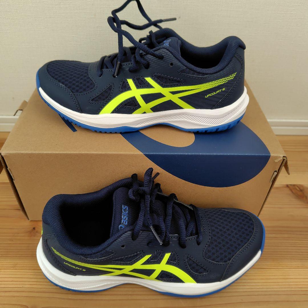 【新品＊未使用＊箱つき】ASICS ネイビー バレーボールシューズ２４cm