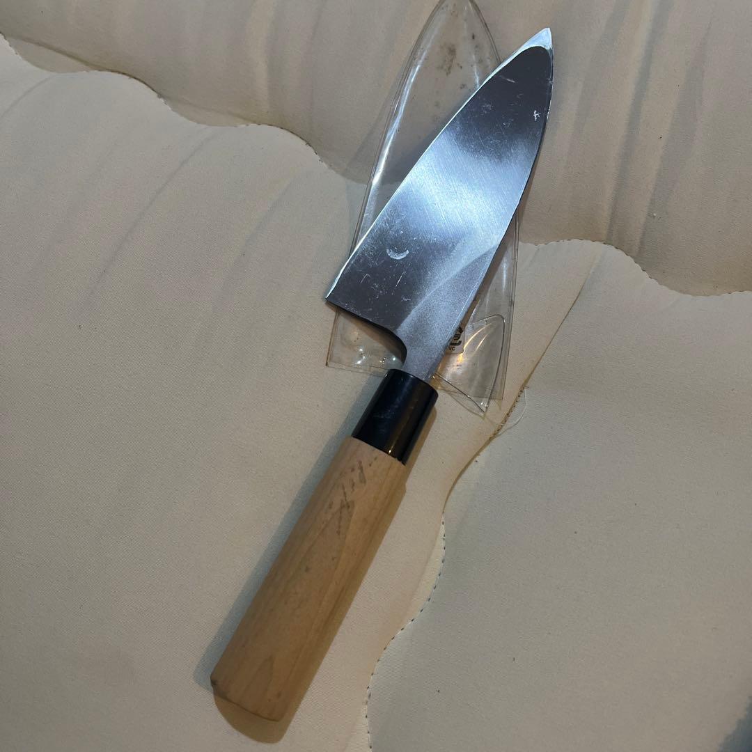 江戸菊水 出刃庖丁 鋼付 150mm