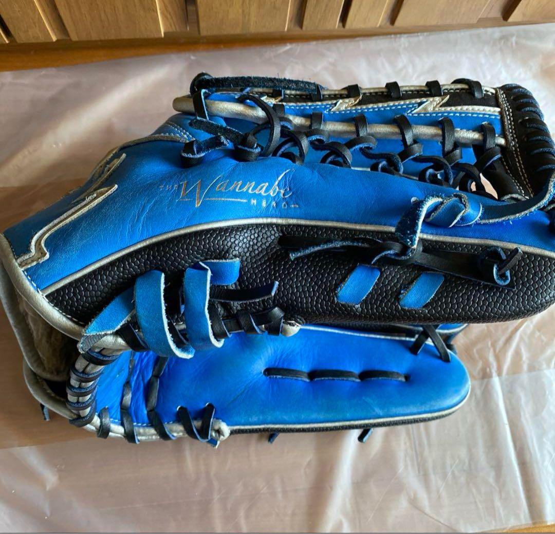 ま*き様 【最終値下げ】Wilson W 軟式グローブ 青黒
