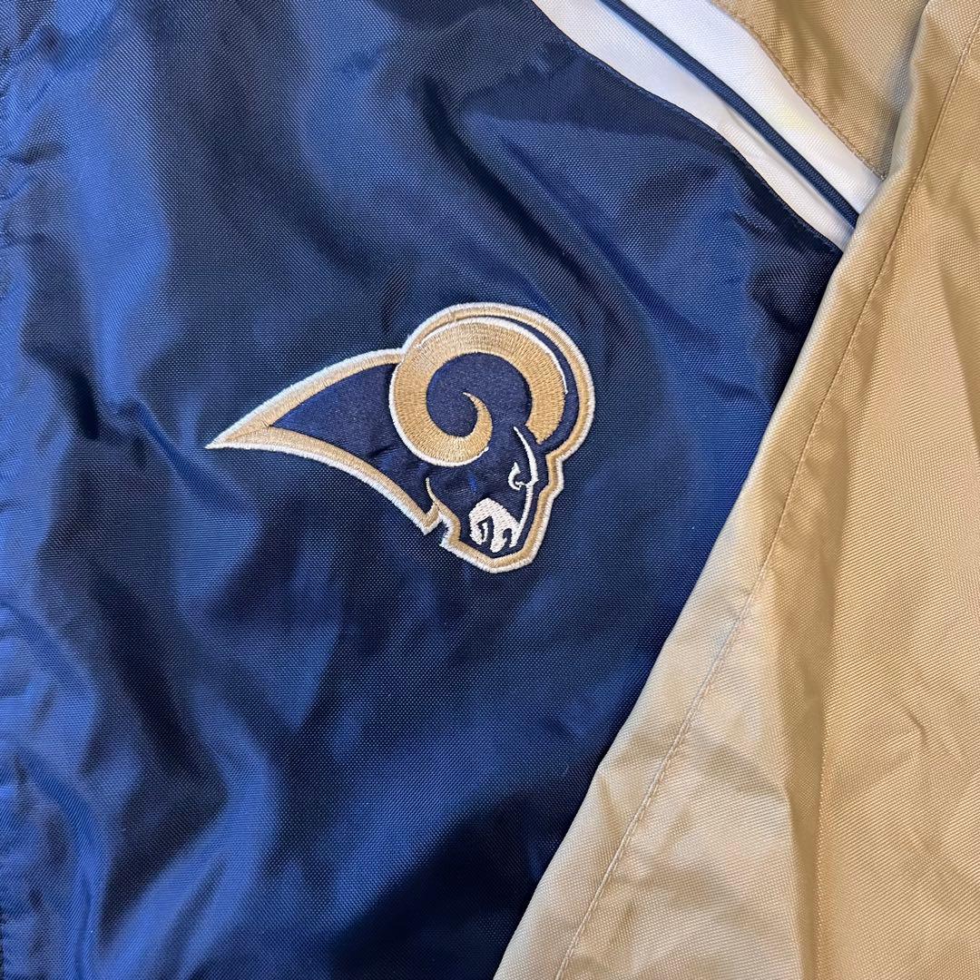 【古着】NFL ST. LOUIS RAMS ナイロンジャケット ロゴ刺繍 美品