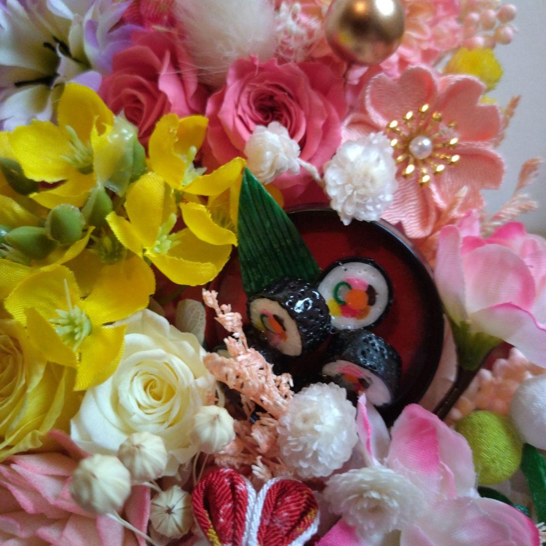 予約済み✦新作✦春爛漫皆でお花見・うさぎさん3姉妹…ブリザーブドアレンジ